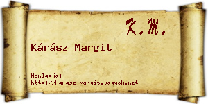 Kárász Margit névjegykártya